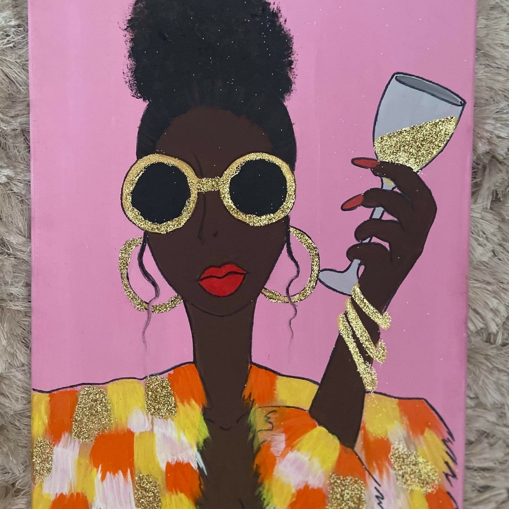 Hand painted Glitzy Gals Close Out Size Sale